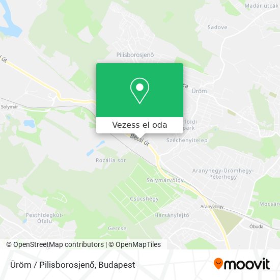 Üröm / Pilisborosjenő térkép