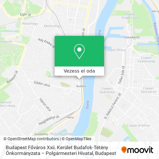 Budapest Főváros Xxii. Kerület Budafok-Tétény Önkormányzata – Polgármesteri Hivatal térkép