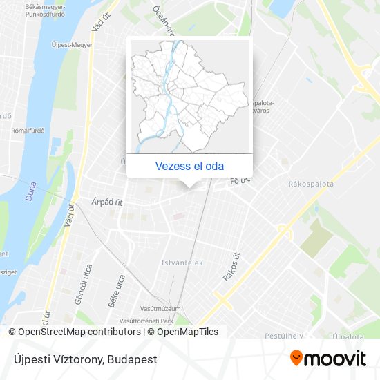 Újpesti Víztorony térkép