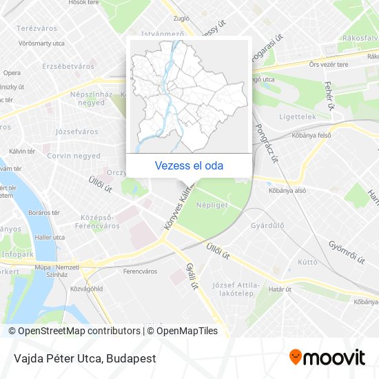 Vajda Péter Utca térkép