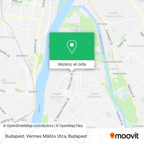 Budapest, Vermes Miklós Utca térkép