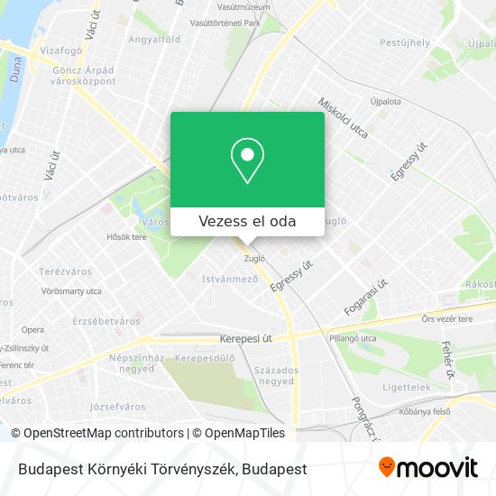 Budapest Környéki Törvényszék térkép