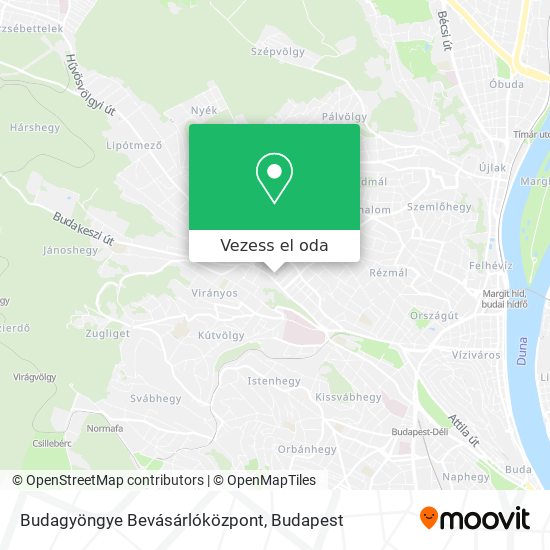 Budagyöngye Bevásárlóközpont térkép