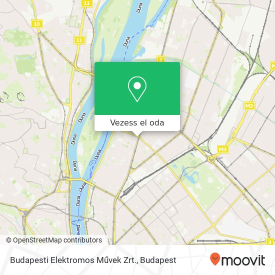 Budapesti Elektromos Művek Zrt. térkép
