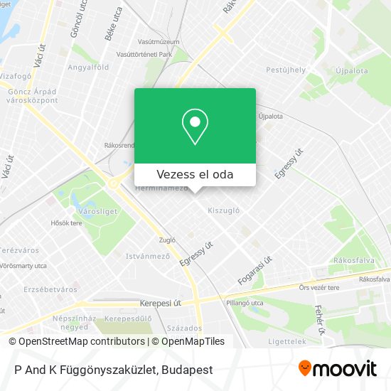 P And K Függönyszaküzlet térkép