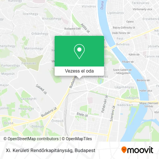 Xi. Kerületi Rendőrkapitányság térkép