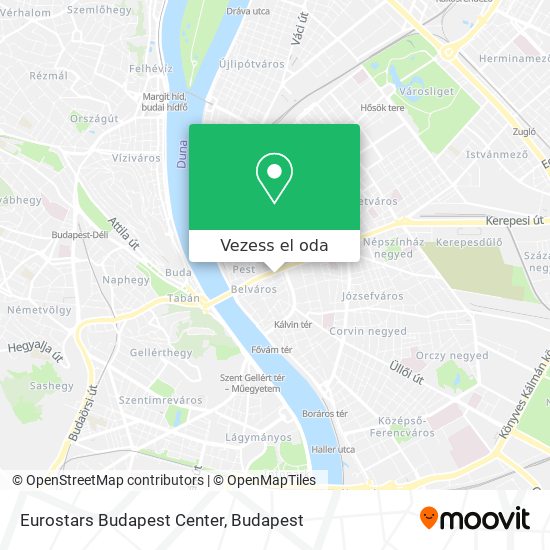 Eurostars Budapest Center térkép
