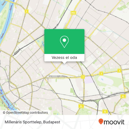 Millenáris Sporttelep térkép