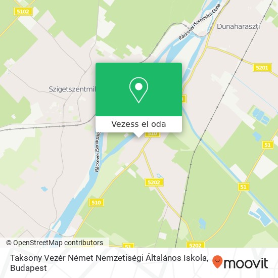 Taksony Vezér Német Nemzetiségi Általános Iskola térkép