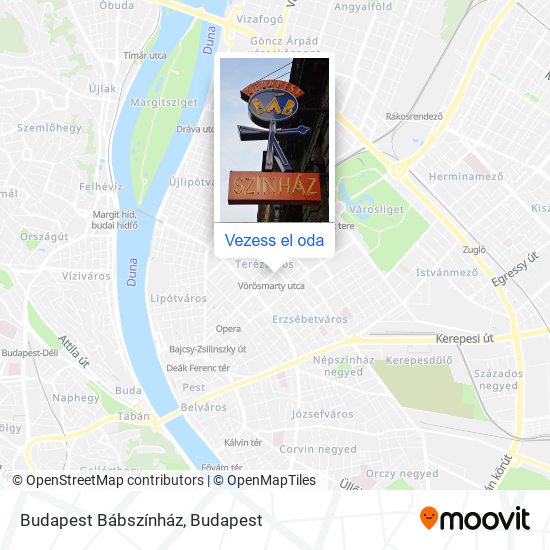 Budapest Bábszínház térkép
