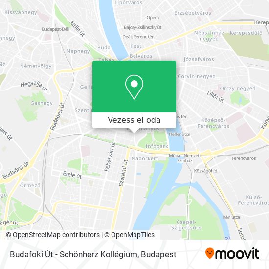 Budafoki Út - Schönherz Kollégium térkép
