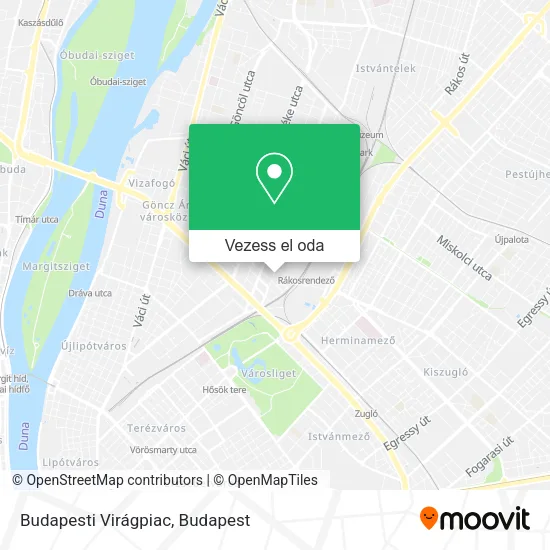 Budapesti Virágpiac térkép