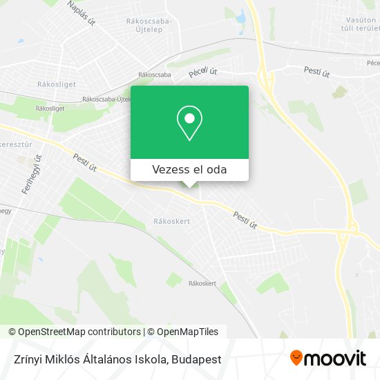 Zrínyi Miklós Általános Iskola térkép