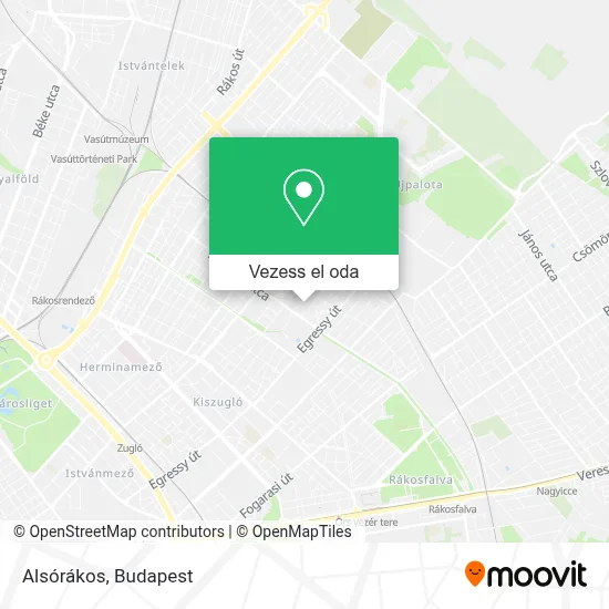 Alsórákos térkép