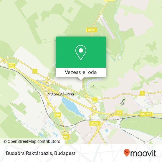 Budaörs Raktárbázis térkép