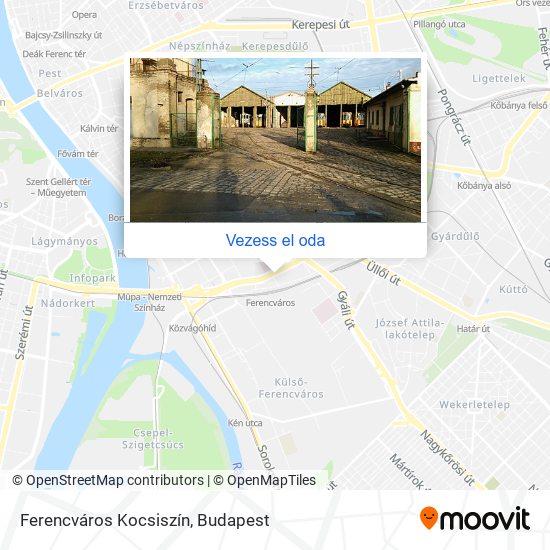 Ferencváros Kocsiszín térkép