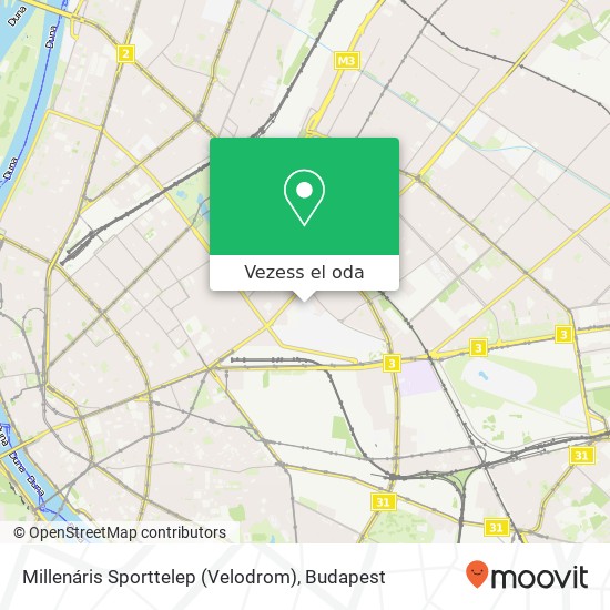 Millenáris Sporttelep (Velodrom) térkép