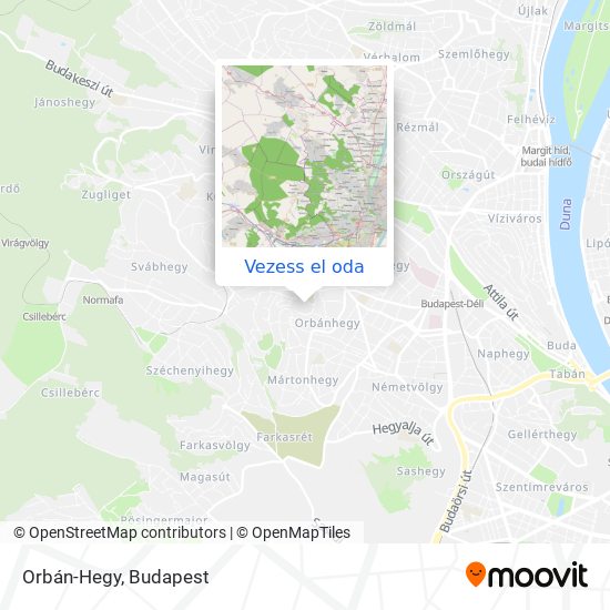 Orbán-Hegy térkép