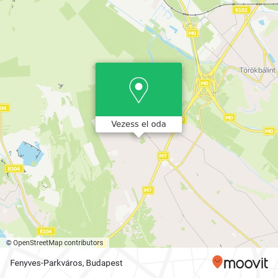 Fenyves-Parkváros térkép