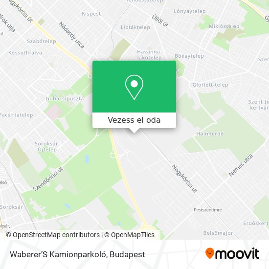 Waberer’S Kamionparkoló térkép