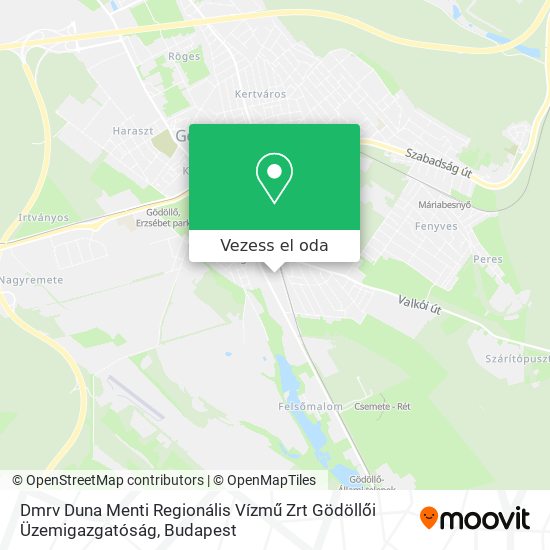 Dmrv Duna Menti Regionális Vízmű Zrt Gödöllői Üzemigazgatóság térkép