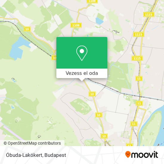 Óbuda-Lakókert térkép
