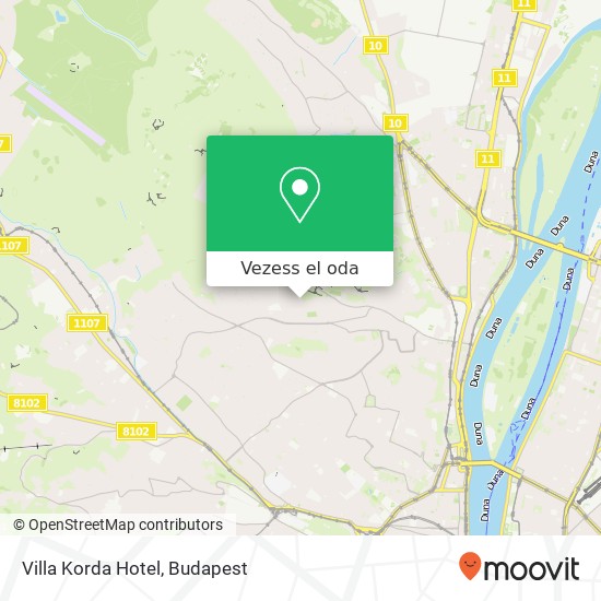 Villa Korda Hotel térkép
