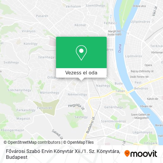 Fővárosi Szabó Ervin Könyvtár Xii. / 1. Sz. Könyvtára térkép