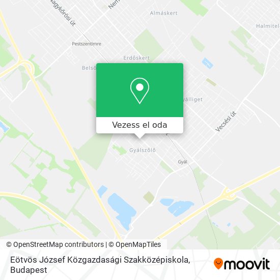 Eötvös József Közgazdasági Szakközépiskola térkép