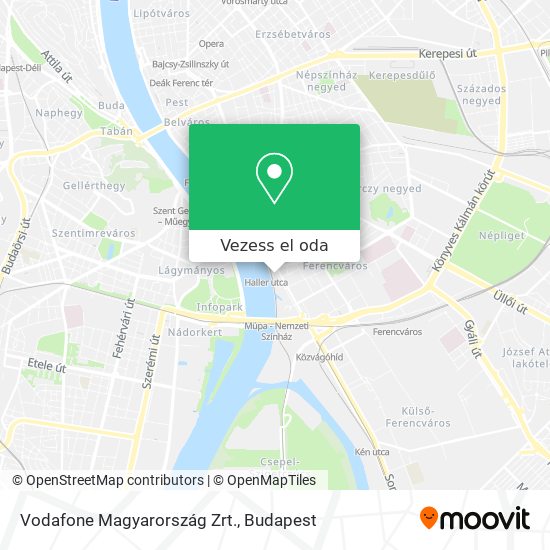 Vodafone Magyarország Zrt. térkép
