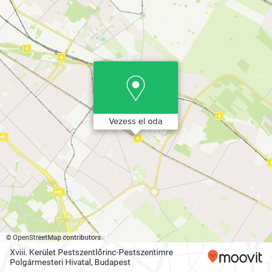 Xviii. Kerület Pestszentlőrinc-Pestszentimre Polgármesteri Hivatal térkép