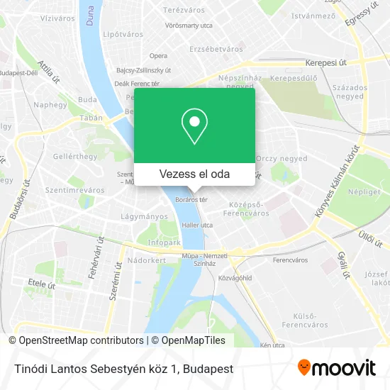 Tinódi Lantos Sebestyén köz 1 térkép