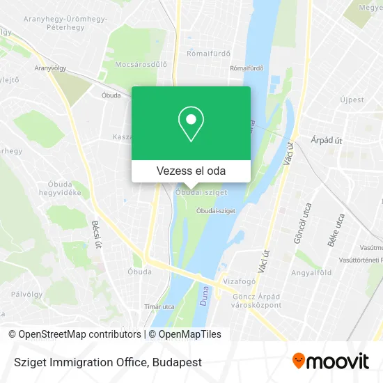 Sziget Immigration Office térkép