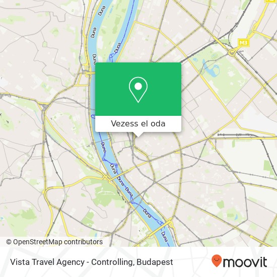 Vista Travel Agency - Controlling térkép