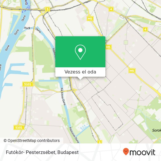 Futókör- Pesterzsébet térkép