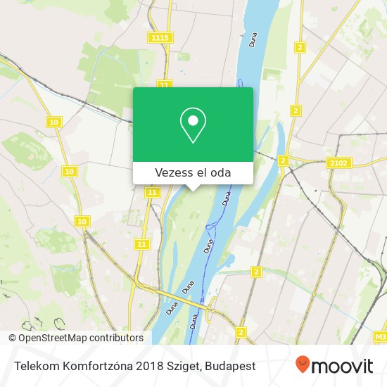 Telekom Komfortzóna 2018 Sziget térkép