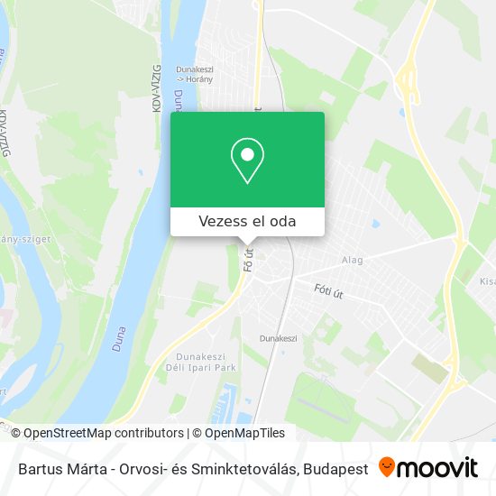 Bartus Márta - Orvosi- és Sminktetoválás térkép