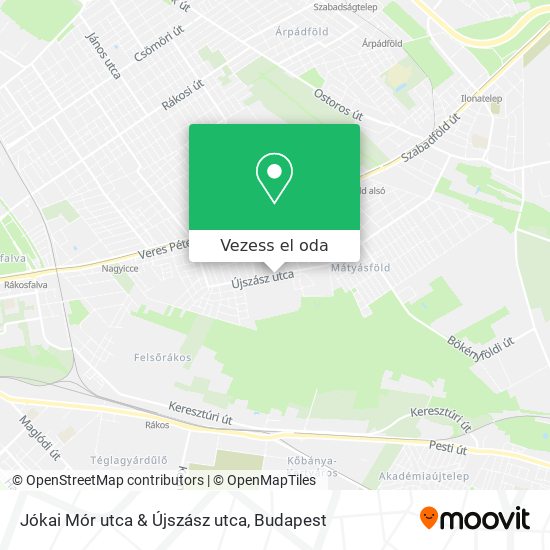 Jókai Mór utca & Újszász utca térkép