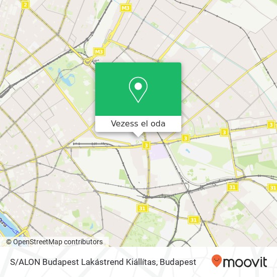 S / ALON Budapest Lakástrend Kiállítas térkép
