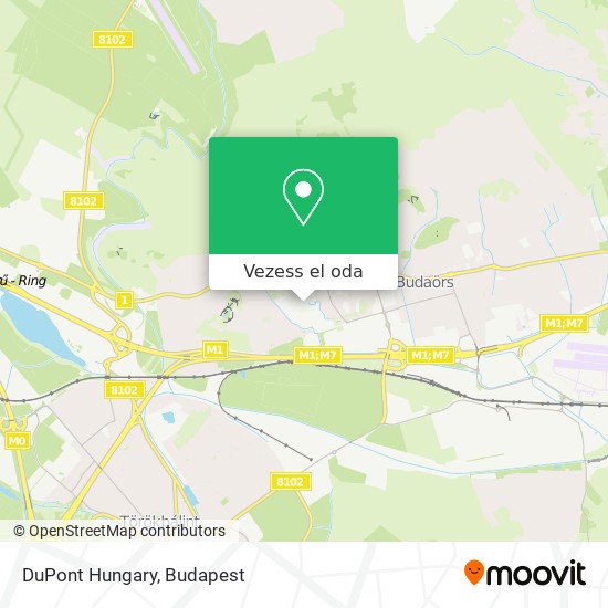 DuPont Hungary térkép