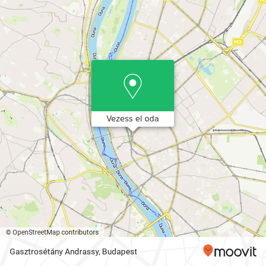 Gasztrosétány Andrassy térkép