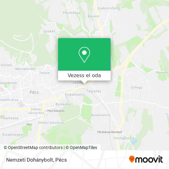 Nemzeti Dohánybolt térkép