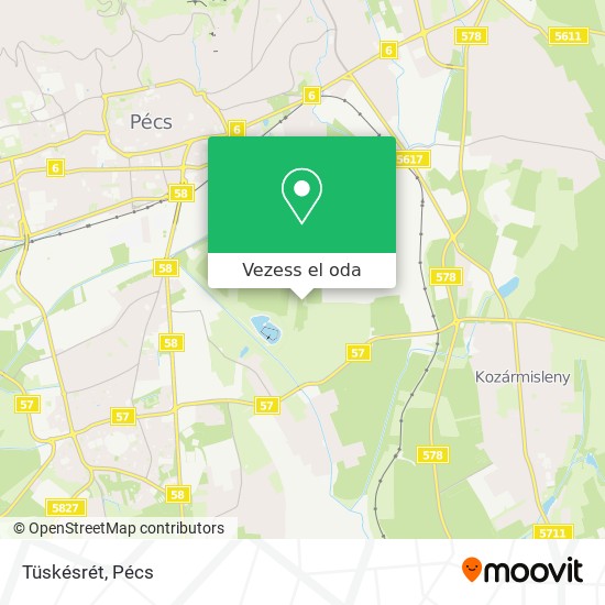 Tüskésrét térkép