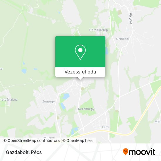 Gazdabolt térkép