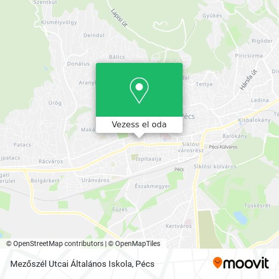 Mezőszél Utcai Általános Iskola térkép