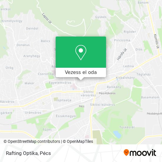 Rafting Optika térkép