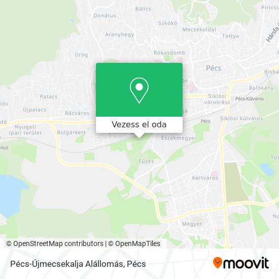 Pécs-Újmecsekalja Alállomás térkép