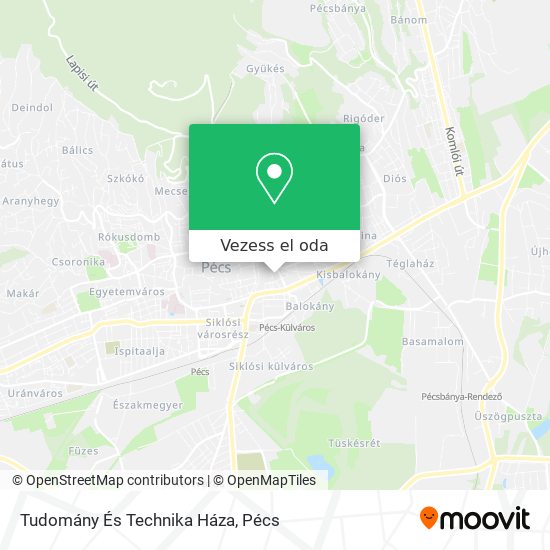 Tudomány És Technika Háza térkép