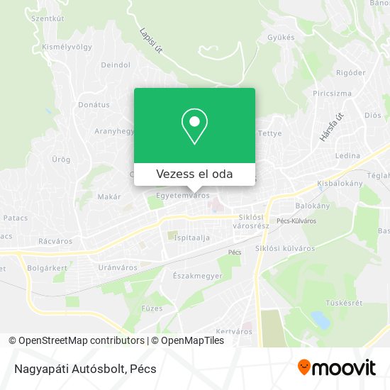 Nagyapáti Autósbolt térkép
