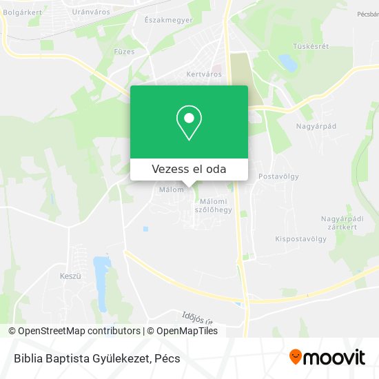 Biblia Baptista Gyülekezet térkép
